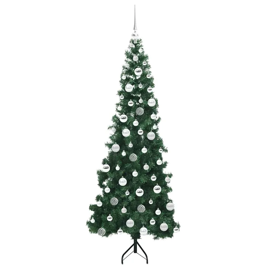 Arbre de Noël artificiel d'angle Vert 180 cm PVC et métal - 4