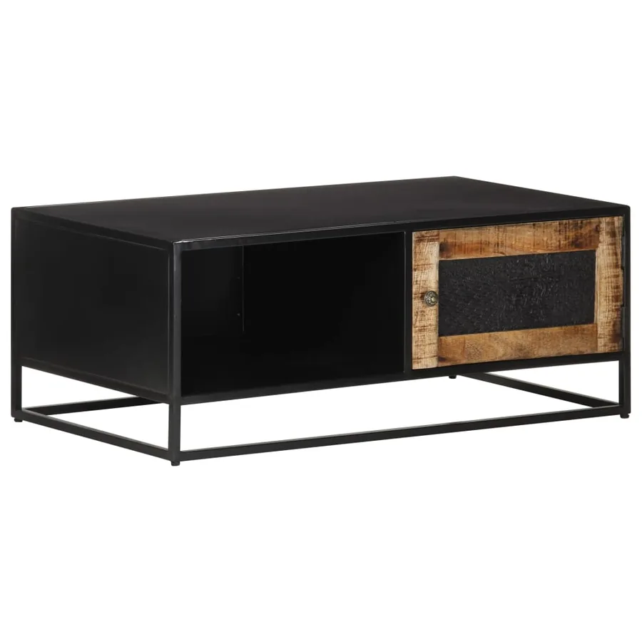 Table basse 90x50x35 cm Bois de manguier brut - 10