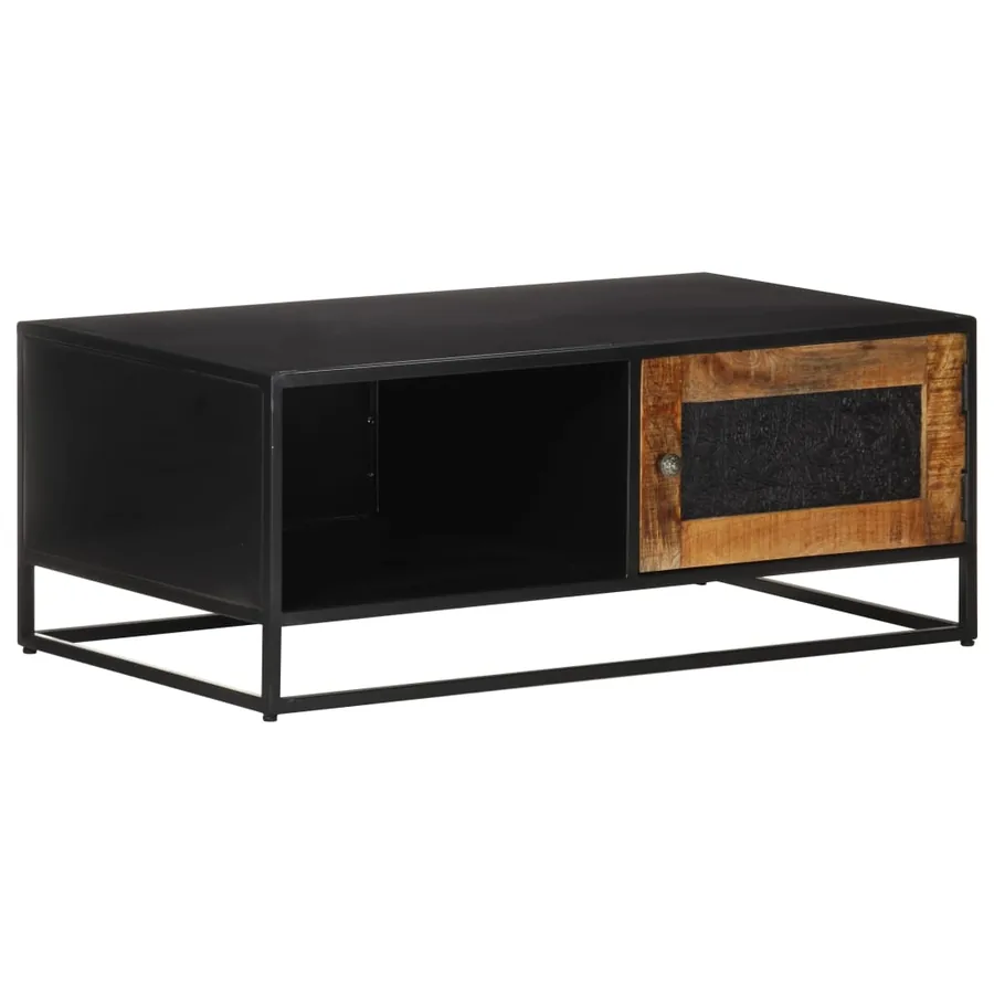 Table basse 90x50x35 cm Bois de manguier brut - 7