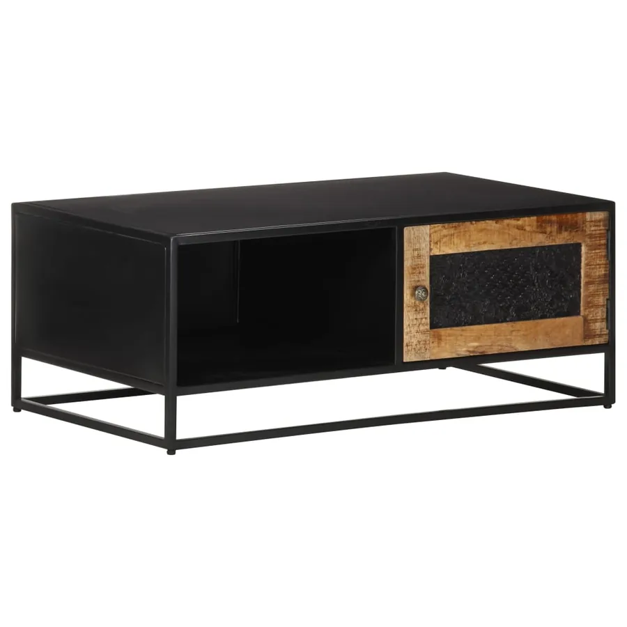 Table basse 90x50x35 cm Bois de manguier brut - 8