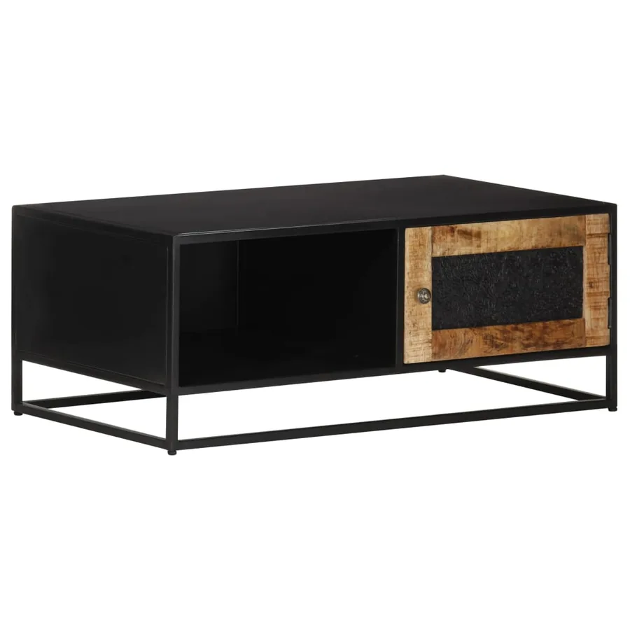 Table basse 90x50x35 cm Bois de manguier brut - 9