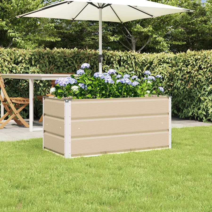 Jardinière Ivoire 100 x 50 x 45 cm Acier galvanisé