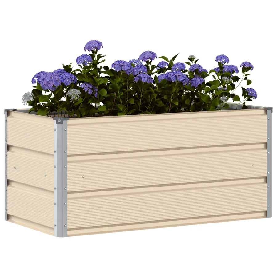 Jardinière Ivoire 100 x 50 x 45 cm Acier galvanisé - 3