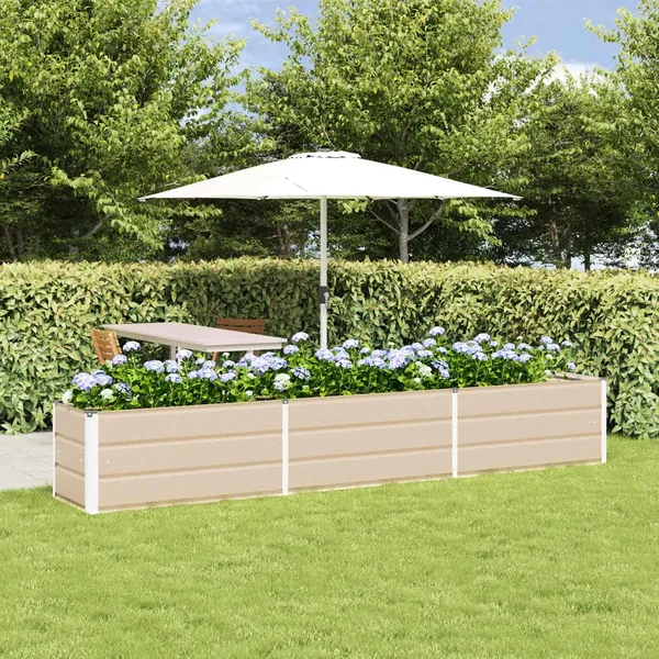 Jardinière Ivoire 290 x 50 x 45 cm Acier galvanisé