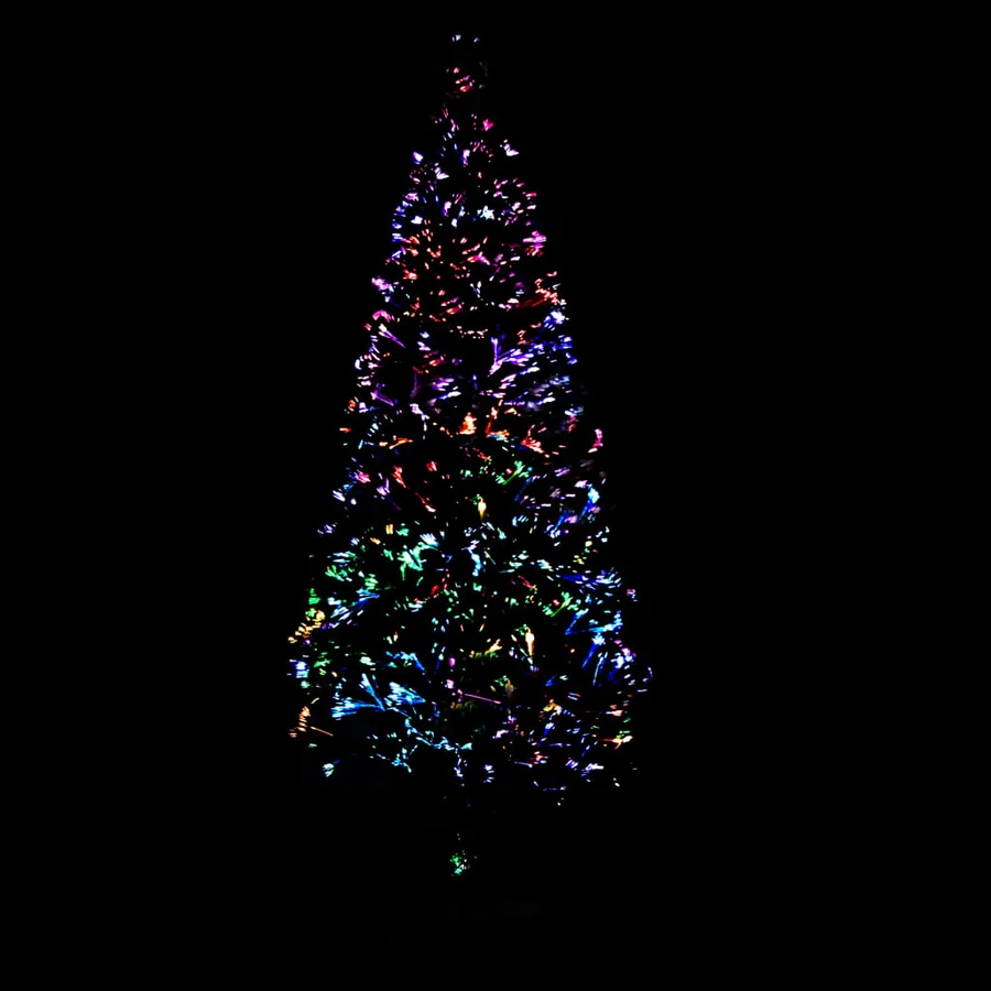 Sapin de Noël artificiel avec support vert 180 cm fibre optique - 5