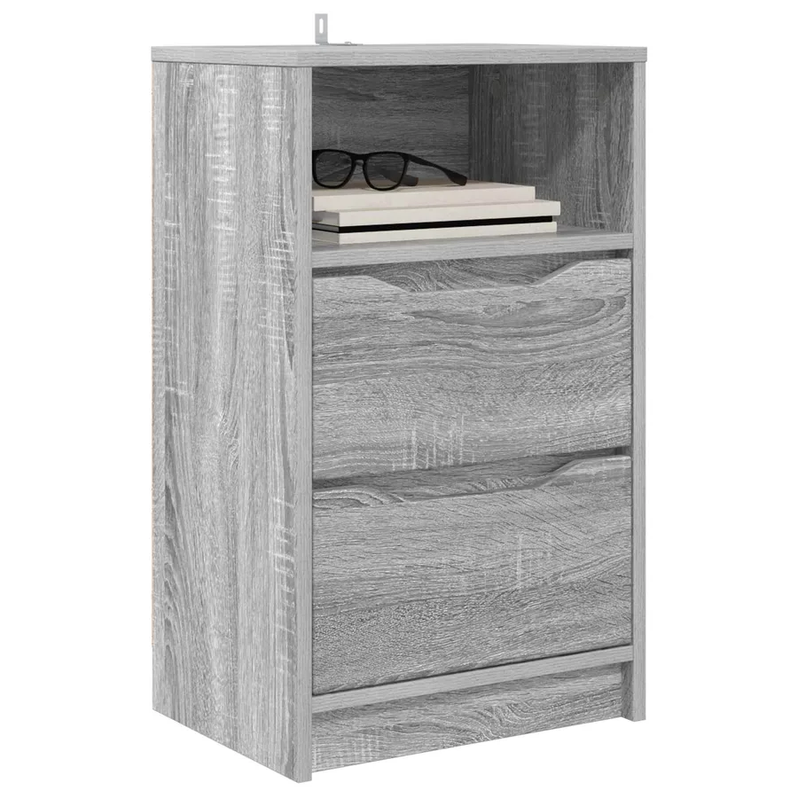 Tables de chevet avec tiroir 2 pcs Gris Sonoma 40 x 30 x 467 cm - 3