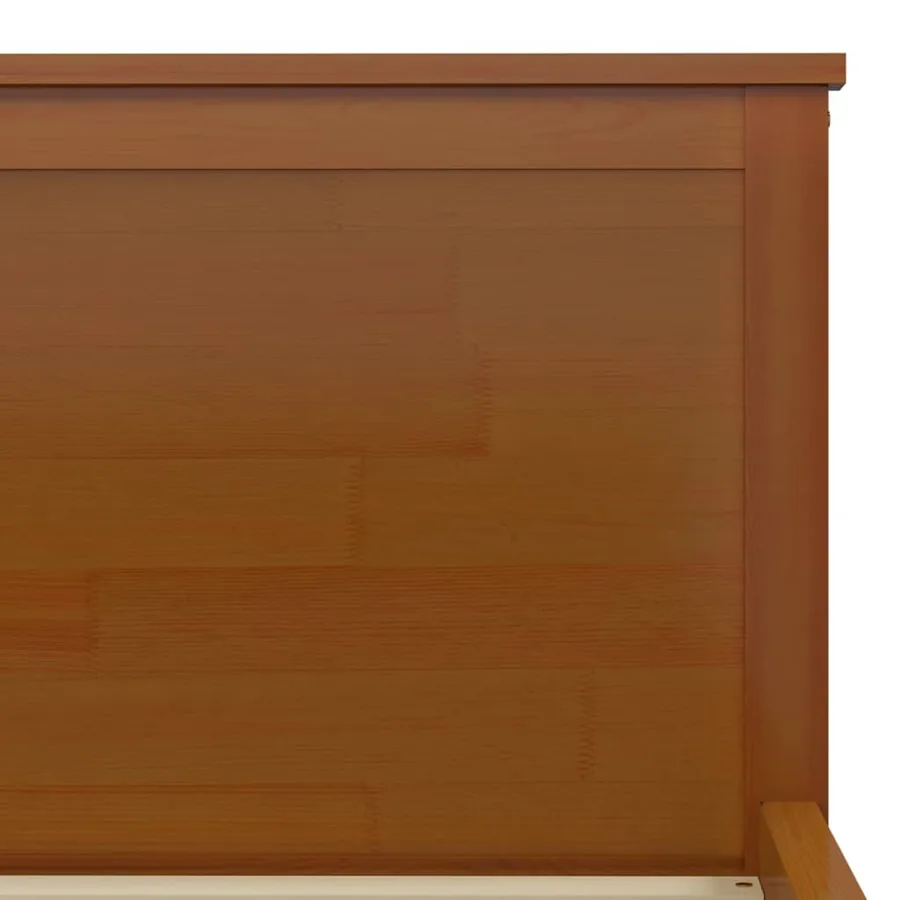 Cadre de lit sans matelas marron miel pin massif 160x200 cm - 6