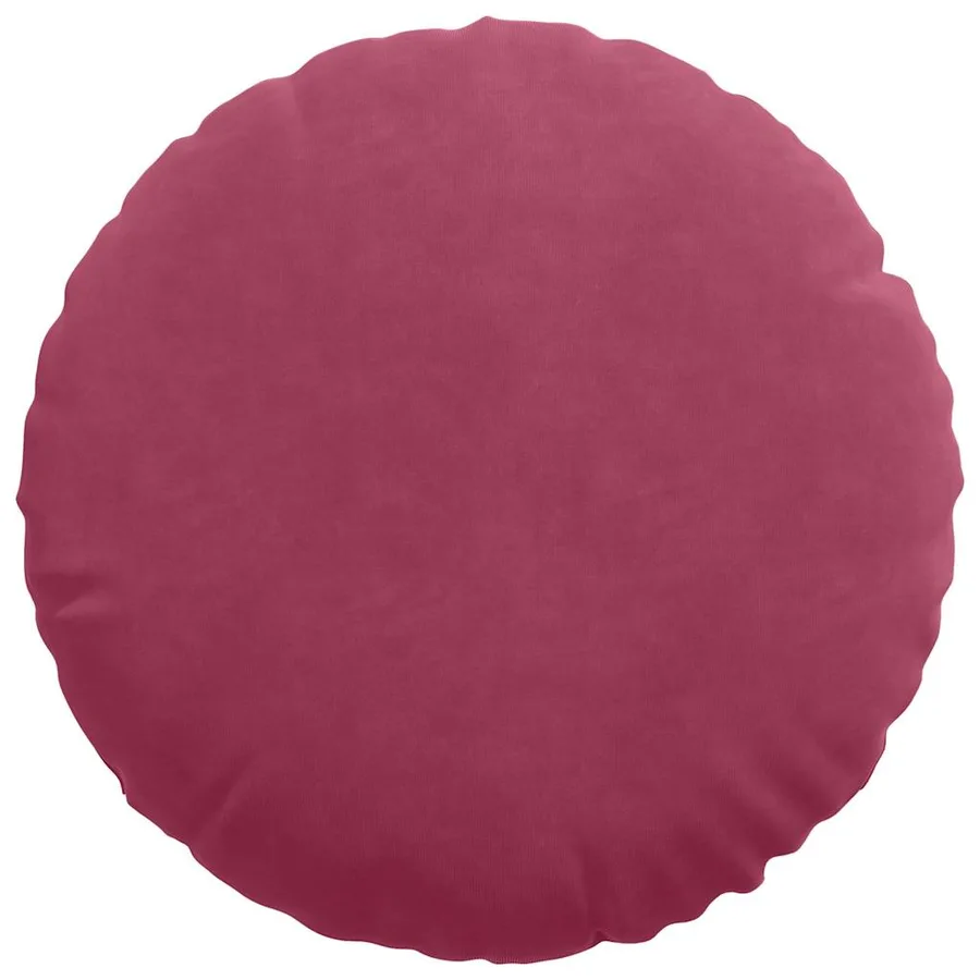 Coussins de siège 2 pcs Bordeaux Ø 40 x 13 cm Velours - 6