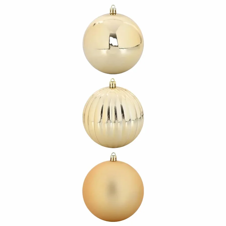 Ensemble de Boules de Noël XXL 3 pcs Doré Ø 25 cm Plastique LED - 2