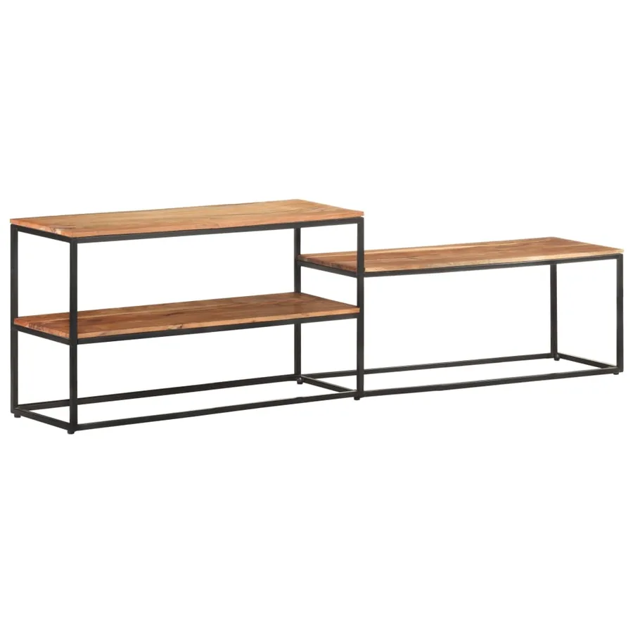 Meuble TV 180x30x50 cm Bois d'acacia massif - 4