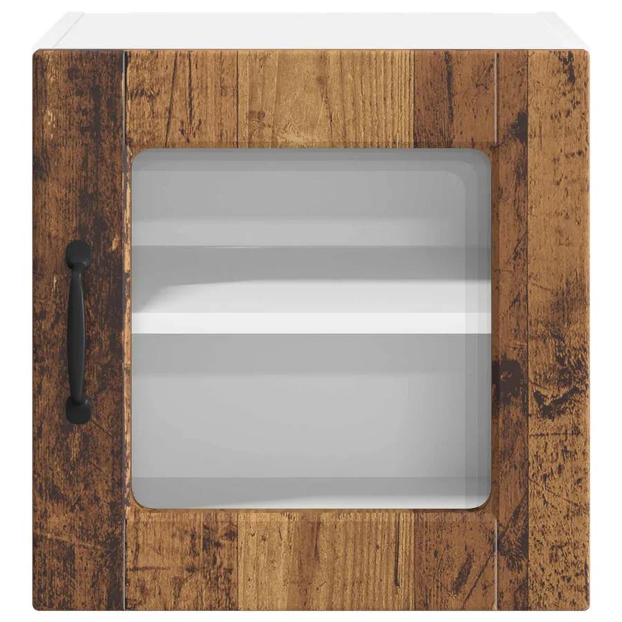 Cabinet en verre mural PORTO Bois ancien 40 x 31 x 40 cm - 6