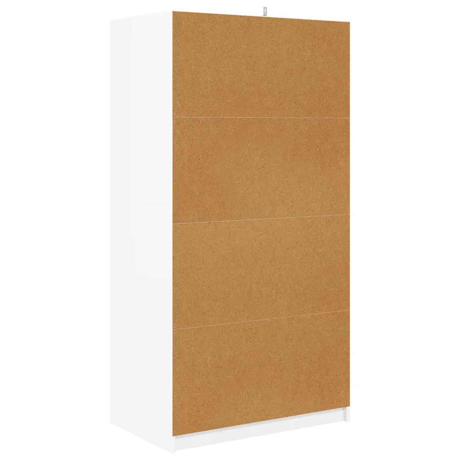 Armoire Blanc Brillant 79,5 x 49 x 156 cm Bois d’ingénierie - 9