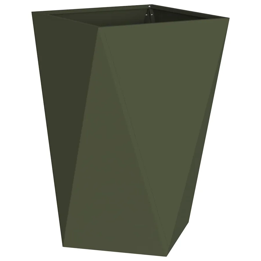 Jardinière Vert olive 50 x 50 x 75 cm Acier - 2