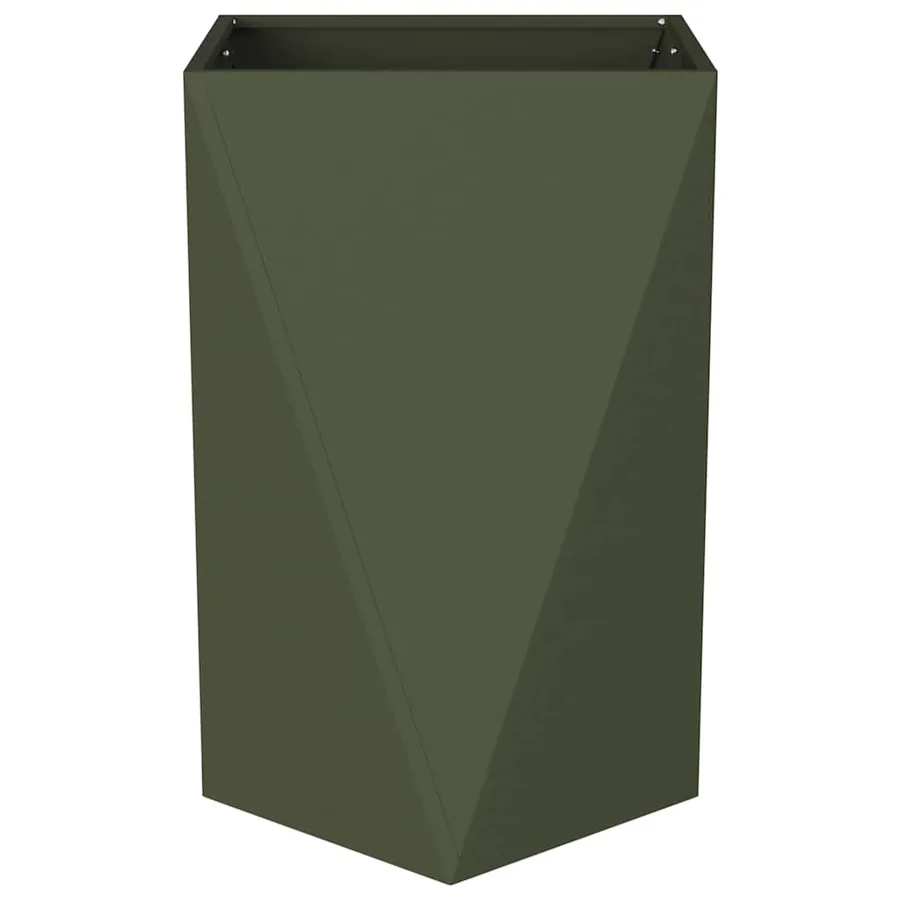 Jardinière Vert olive 50 x 50 x 75 cm Acier - 5