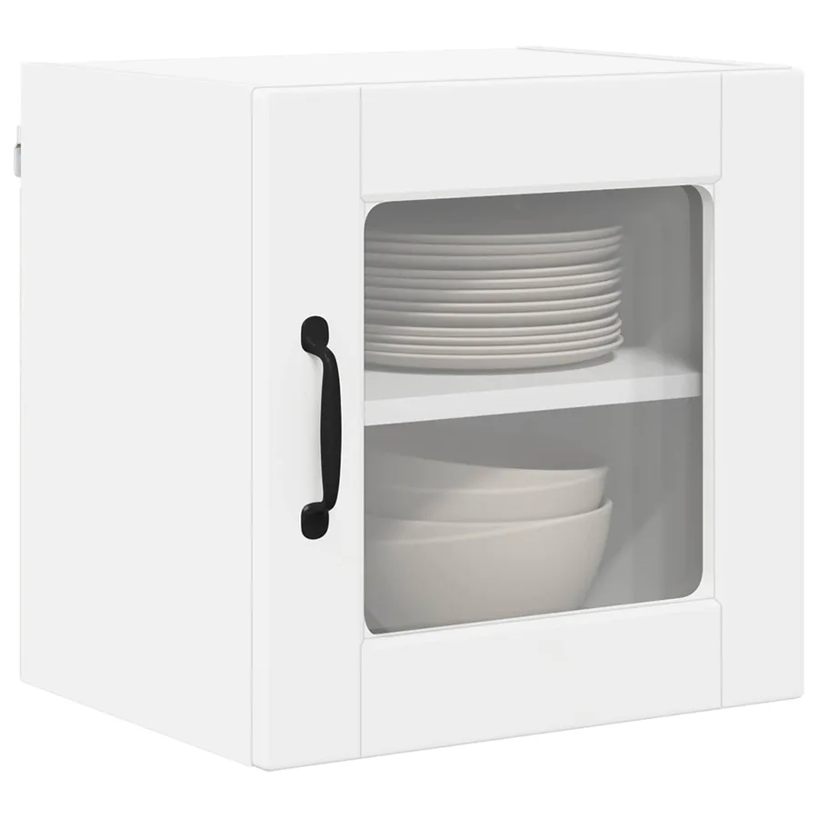 Cabinet en verre mural PORTO Blanc 40 x 31 x 40 cm - 3