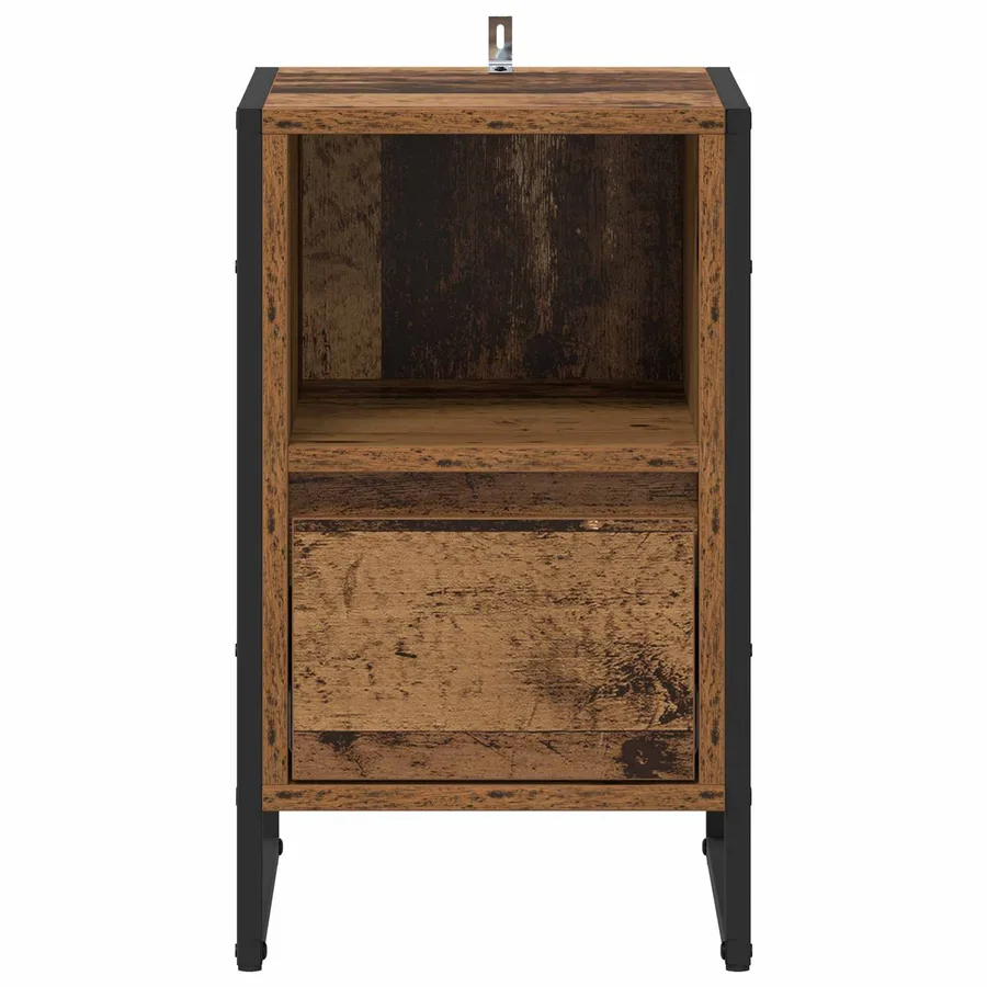 Table de chevet avec tiroir 2 pcs Bois Ancien 39,5 x 30 x 50 cm - 7