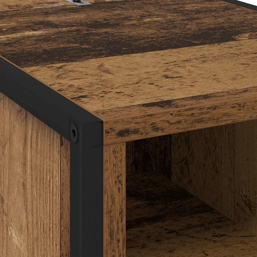 Table de chevet avec tiroir 2 pcs Bois Ancien 39,5 x 30 x 50 cm - 8