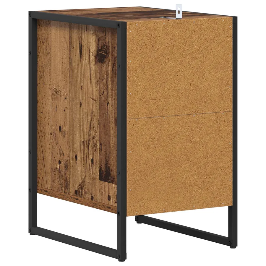 Table de chevet avec tiroir 2 pcs Bois Ancien 39,5 x 30 x 50 cm - 9