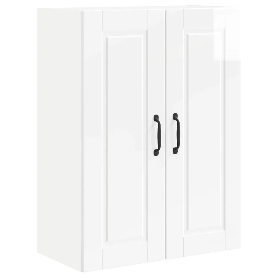Meuble mural PORTO Blanc brillant 60 x 31 x 80 cm - 2