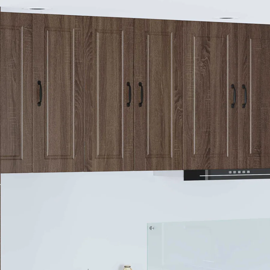 Meuble mural PORTO Chêne brun 60 x 31 x 80 cm Bois d'ingénierie