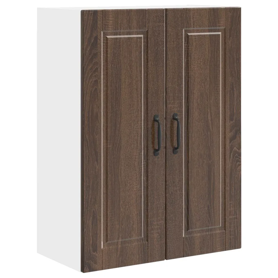 Meuble mural PORTO Chêne brun 60 x 31 x 80 cm Bois d'ingénierie - 2