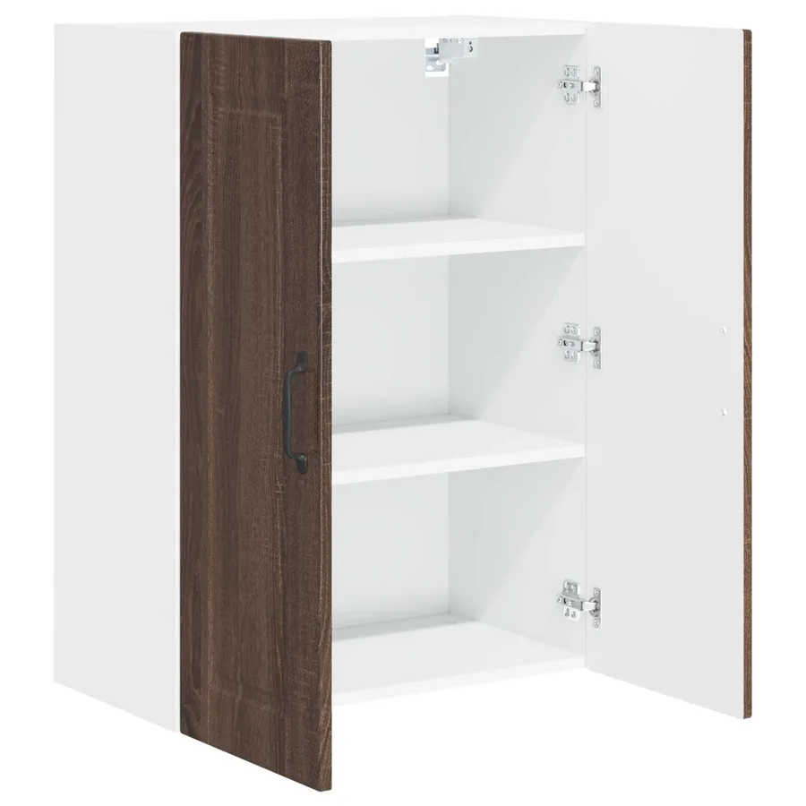 Meuble mural PORTO Chêne brun 60 x 31 x 80 cm Bois d'ingénierie - 5
