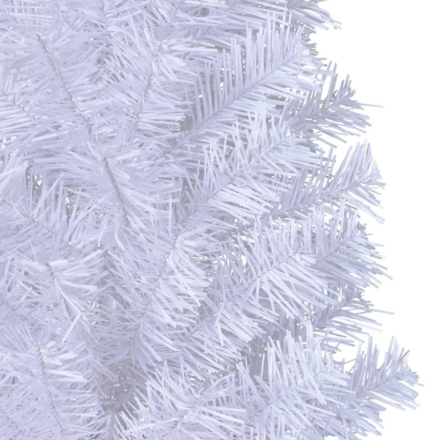 Arbre de Noël artificiel avec branches épaisses blanc 210cm PVC - 5