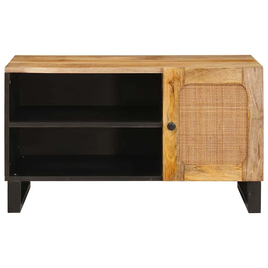 Meuble TV Marron 80 x 33 x 46 cm Bois de mangue massif - 3