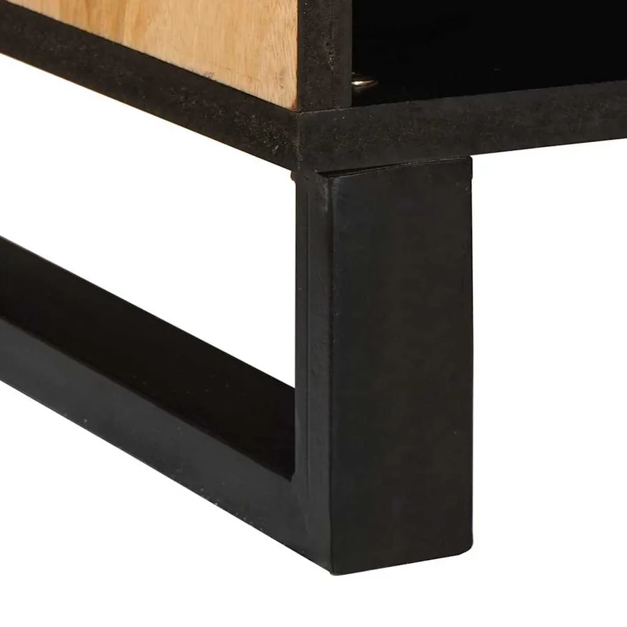 Meuble TV Marron 80 x 33 x 46 cm Bois de mangue massif - 8