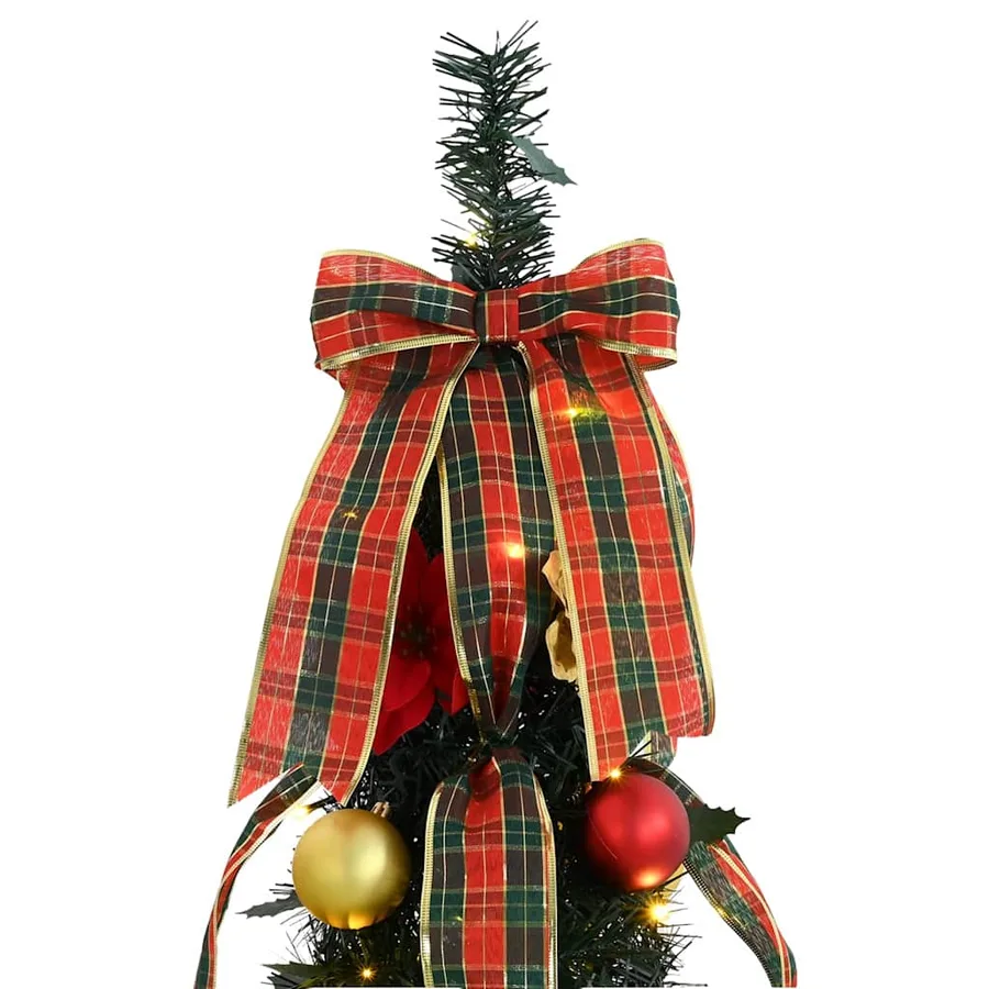 Sapin de Noël artificiel avec 100 LED Vert 155 cm PVC - 5