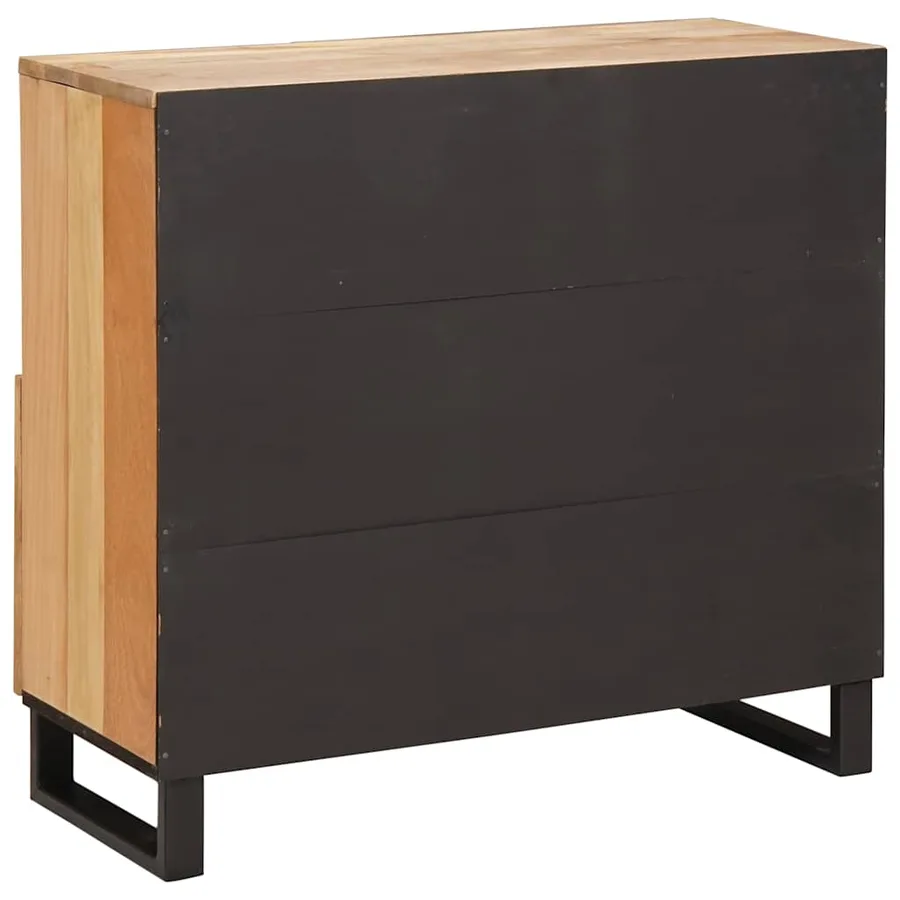 Buffet avec porte Marron 80 x 33 x 75 cm Bois de mangue massif - 5
