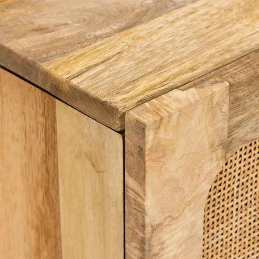 Buffet avec porte Marron 80 x 33 x 75 cm Bois de mangue massif - 6