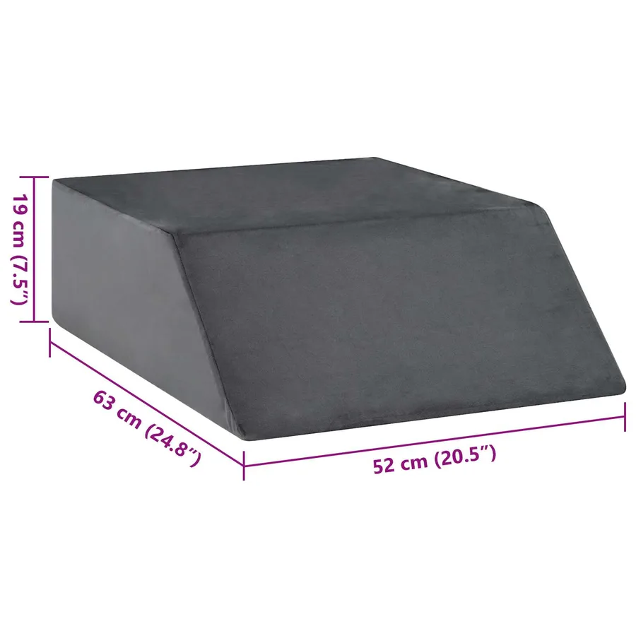 Coussin pour les jambes Uni Gris 63 x 52 x 19 cm Mousse PU - 9