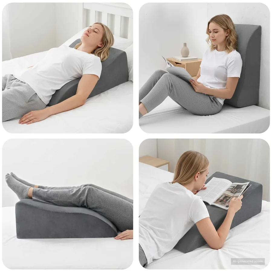 Coussin pour les jambes Gris 68 x 41 x 21 cm Mousse PU
