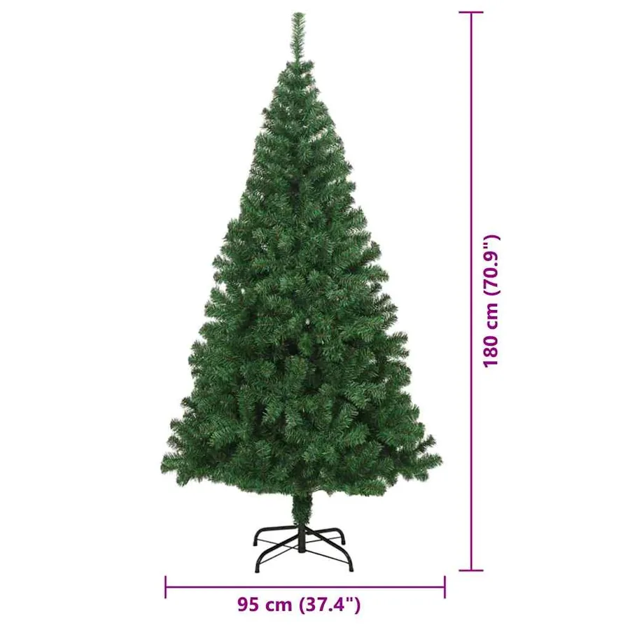 Sapin de Noël artificiel Vert 180 cm PVC, Acier et Plastique - 11