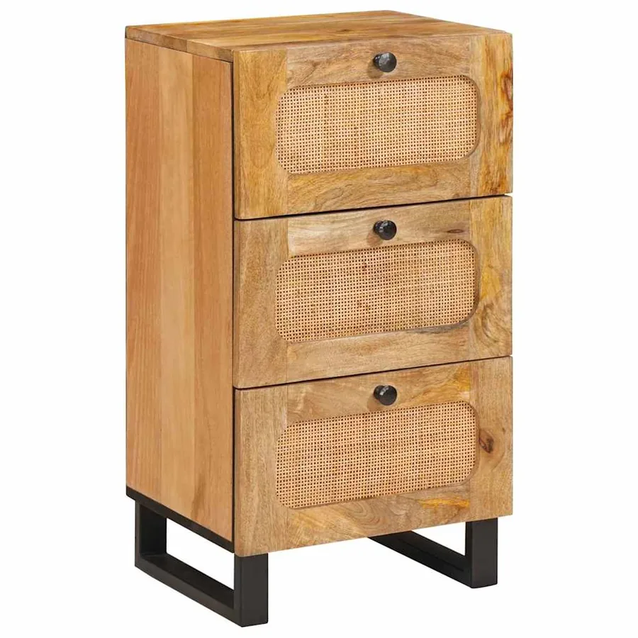 Buffet avec tiroir Marron 40 x 33 x 75 cm Bois de mangue massif