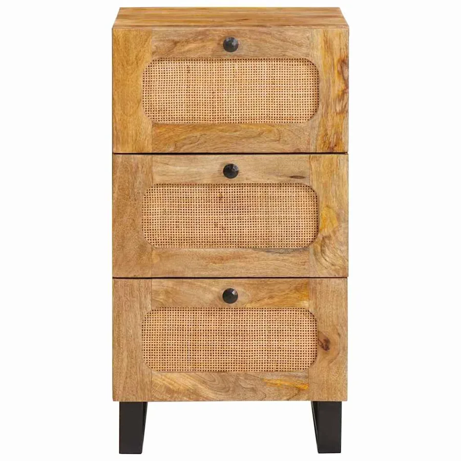 Buffet avec tiroir Marron 40 x 33 x 75 cm Bois de mangue massif - 3