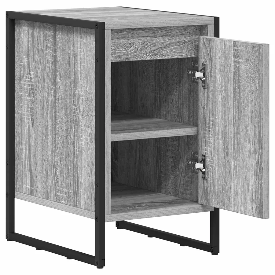Table de chevet 2 pcs Gris Sonoma 39,5 x 30 x 50 cm - 6