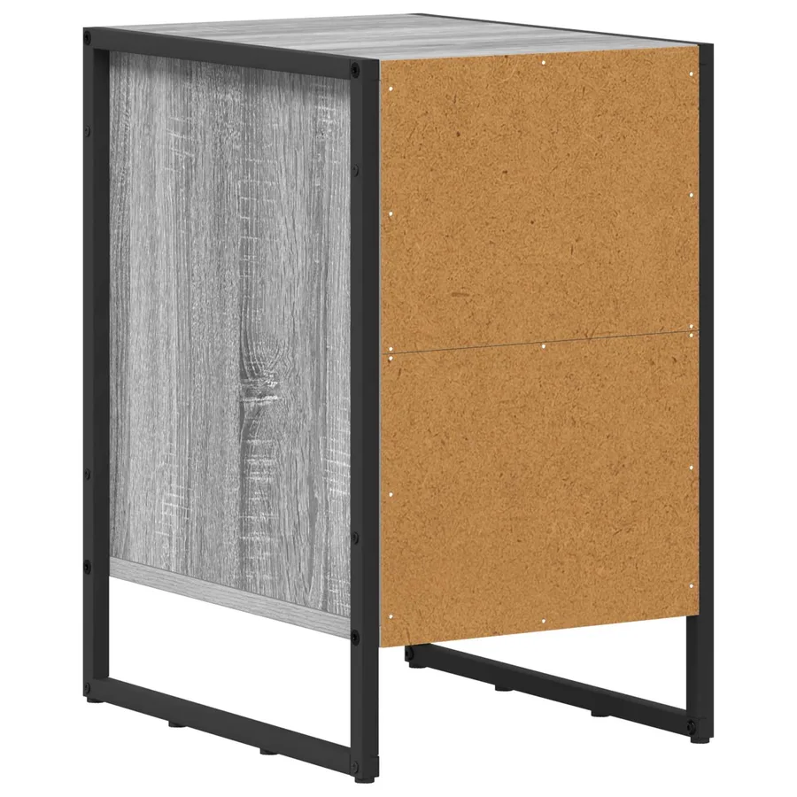 Table de chevet 2 pcs Gris Sonoma 39,5 x 30 x 50 cm - 9