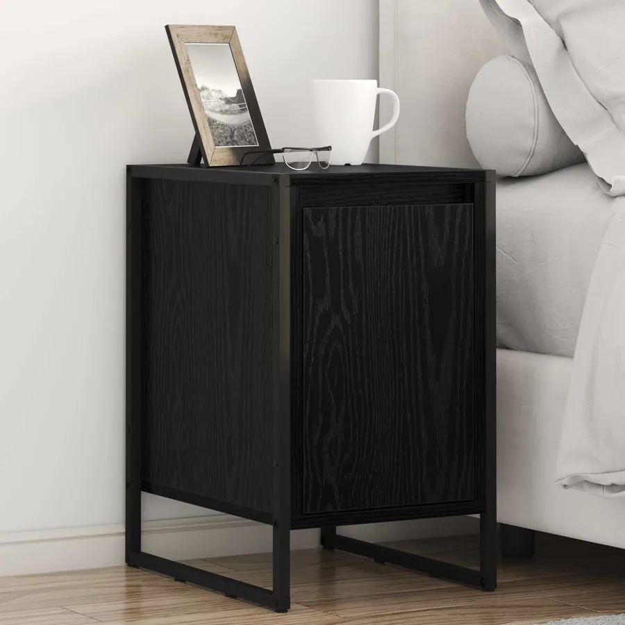 Table de chevet Chêne noir 39,5 x 30 x 50 cm Bois d'ingénierie