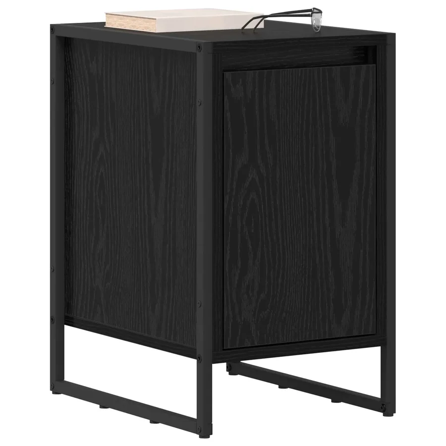 Table de chevet Chêne noir 39,5 x 30 x 50 cm Bois d'ingénierie - 3