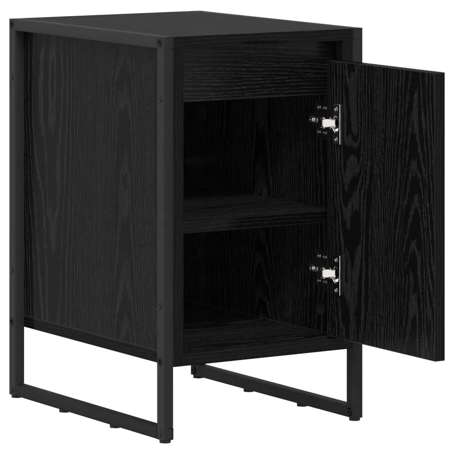 Table de chevet Chêne noir 39,5 x 30 x 50 cm Bois d'ingénierie - 5
