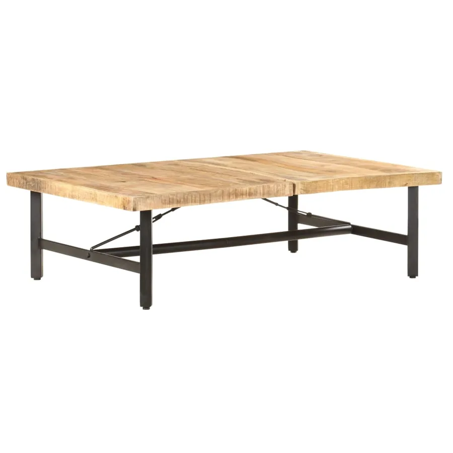 Table basse 142x90x42 cm Bois de manguier massif - 9