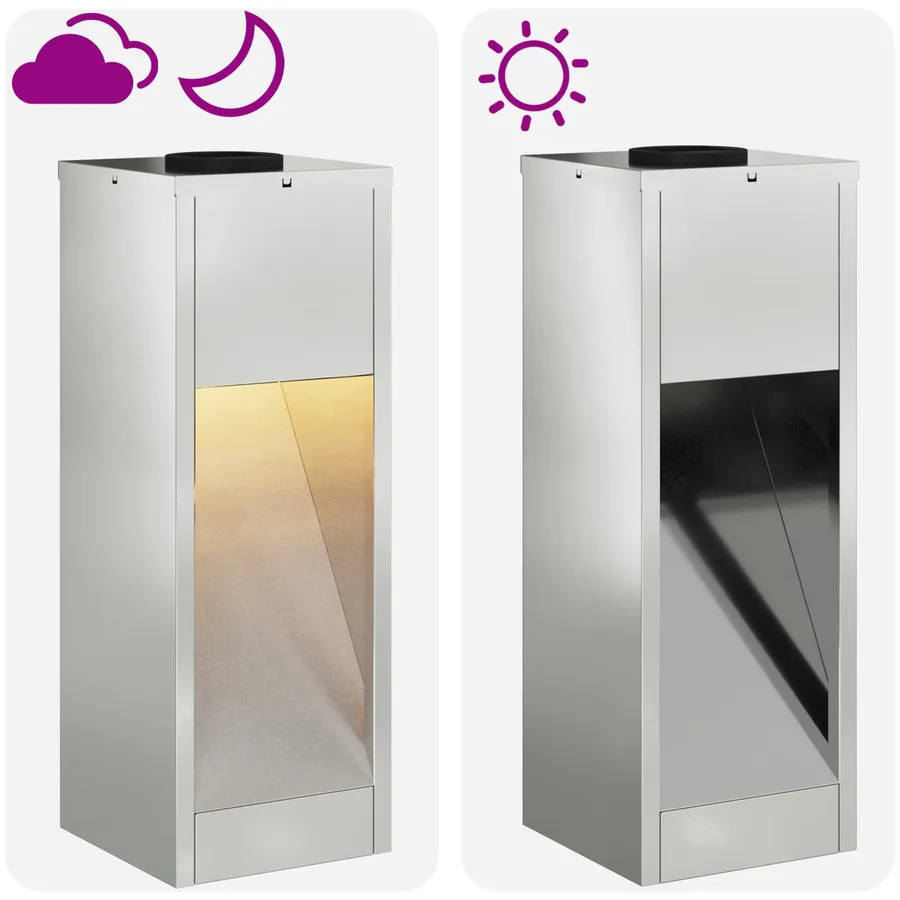 Lumière de Chemin LED Solaire 2 pcs Blanc chaud 18 x 18 x 50 cm - 15