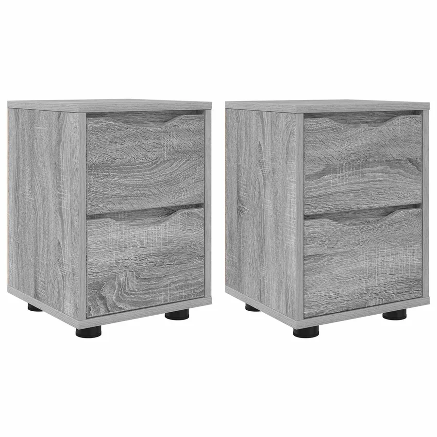 Tables de chevet 2 pcs Gris Sonoma 30,5 x 30 x 43 cm - 2
