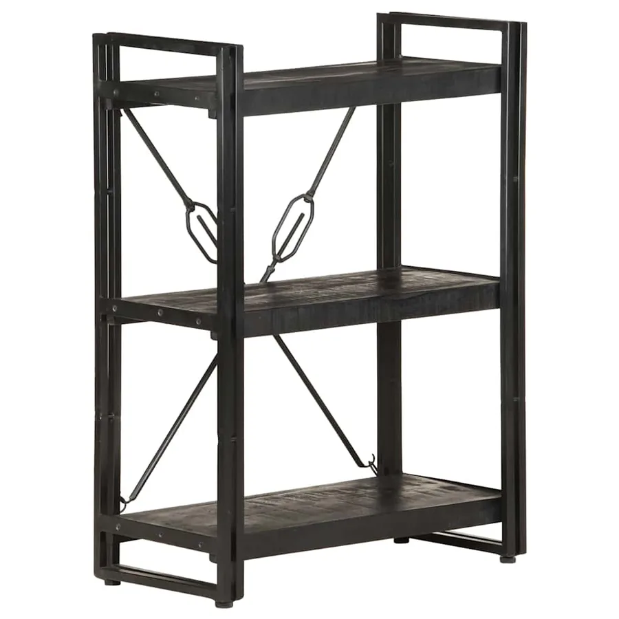 Bibliothèque à 3 niveaux 60x30x80 cm Bois de manguier massif - 8