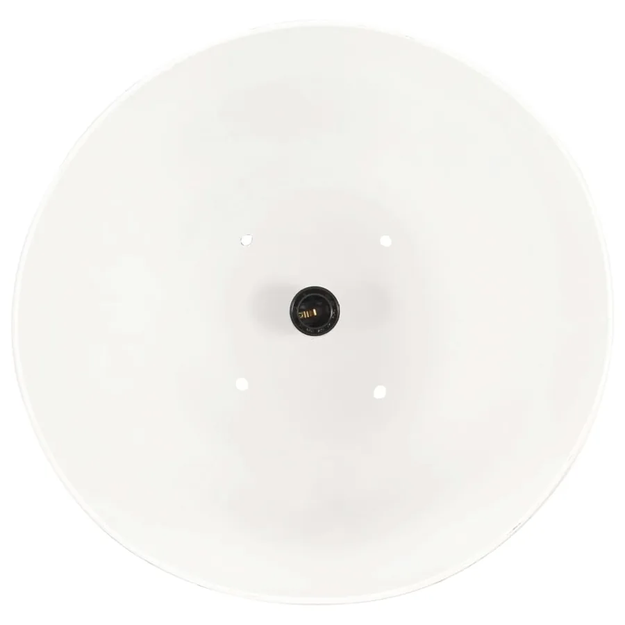 Lampe suspendue industrielle 25 W Blanc Rond 32 cm E27 - 5