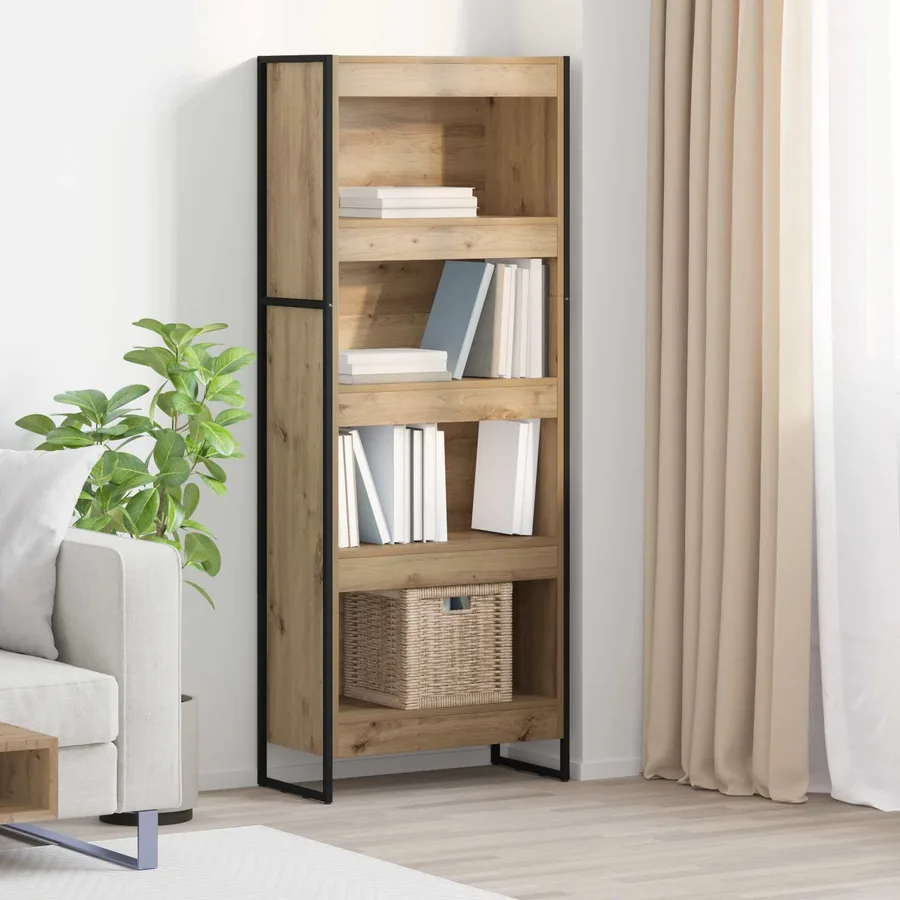 Bibliothèque 60 x 30 x 155 cm Bois d'ingénierie Chêne artisan