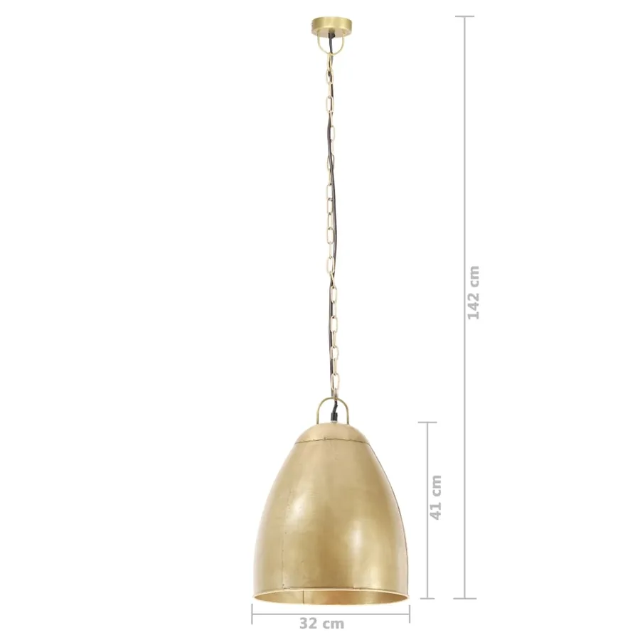 Lampe suspendue industrielle 25 W Laiton Rond 32 cm E27 - 9