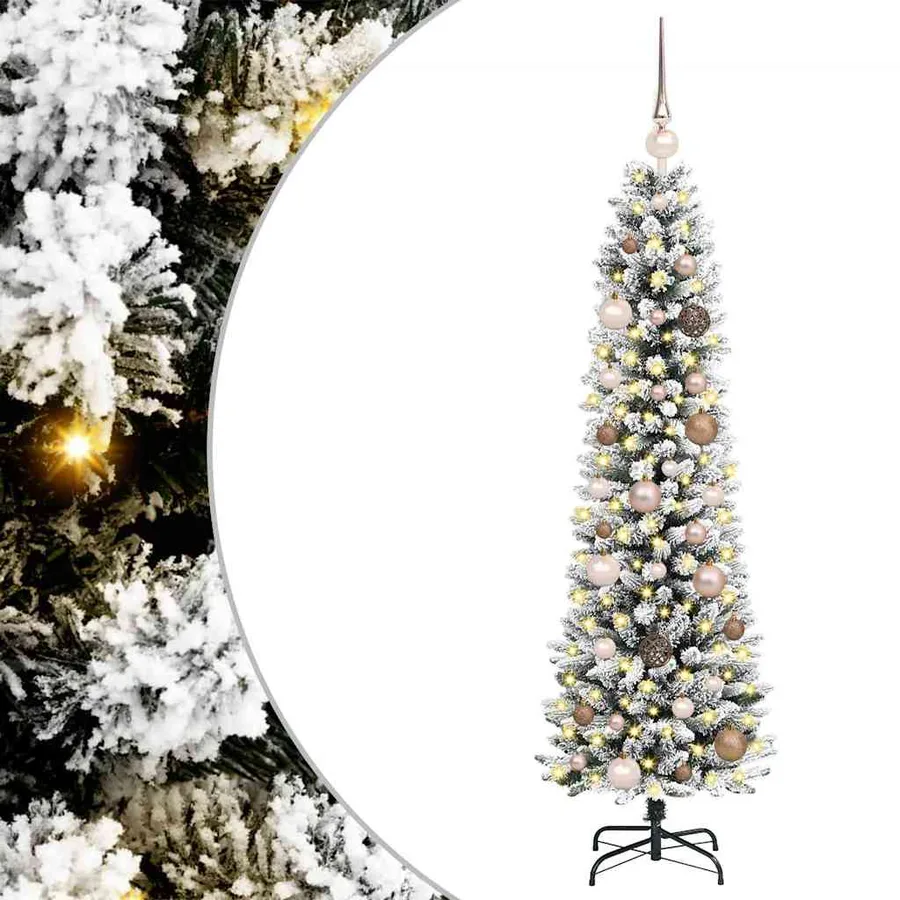Sapin de Noël artificiel Blanc 150 cm PVC, métal et plastique - 2